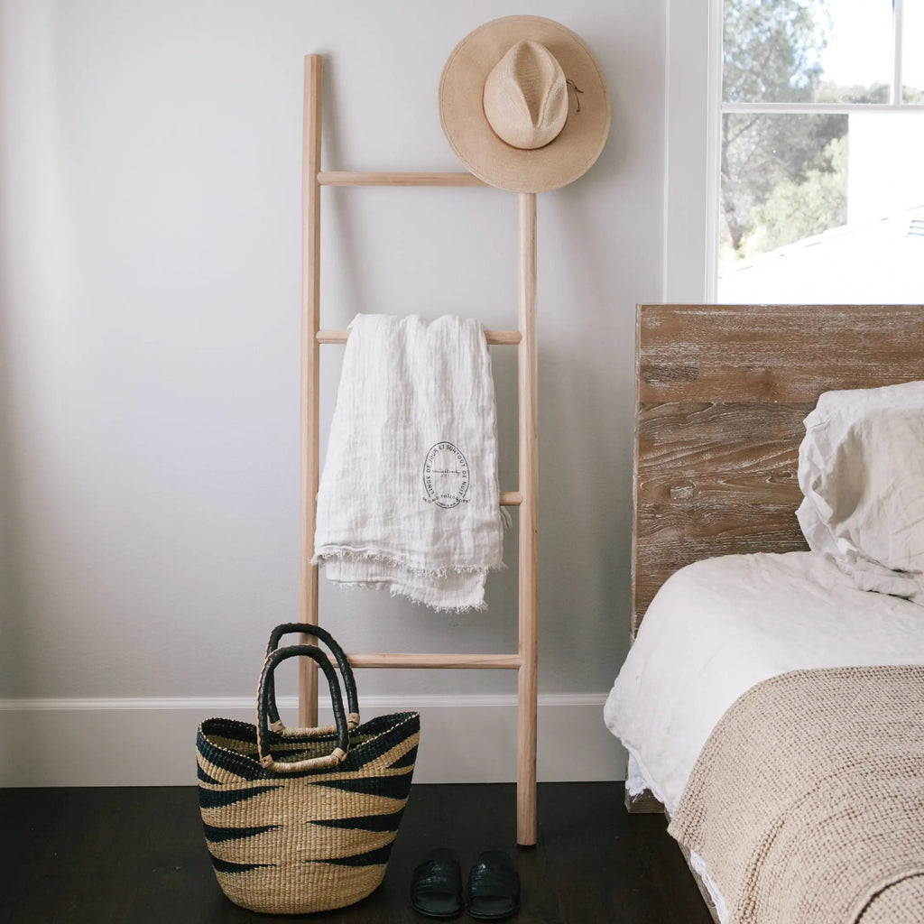 Handmade Wooden Blanket Ladder