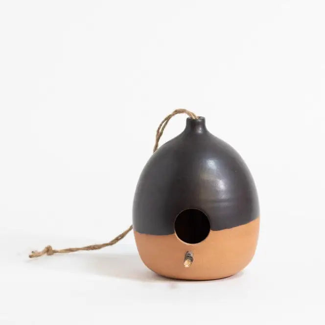 Minimalist Modern Ceramic Bird House | Handmade Pottery