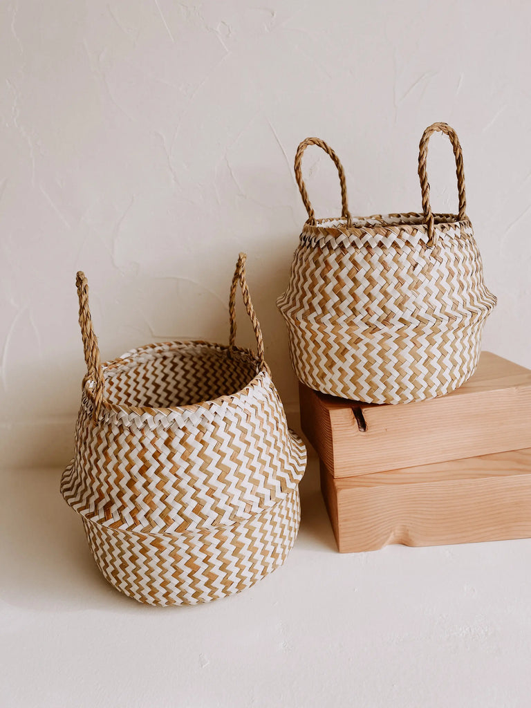 Tropika Home Basket in White