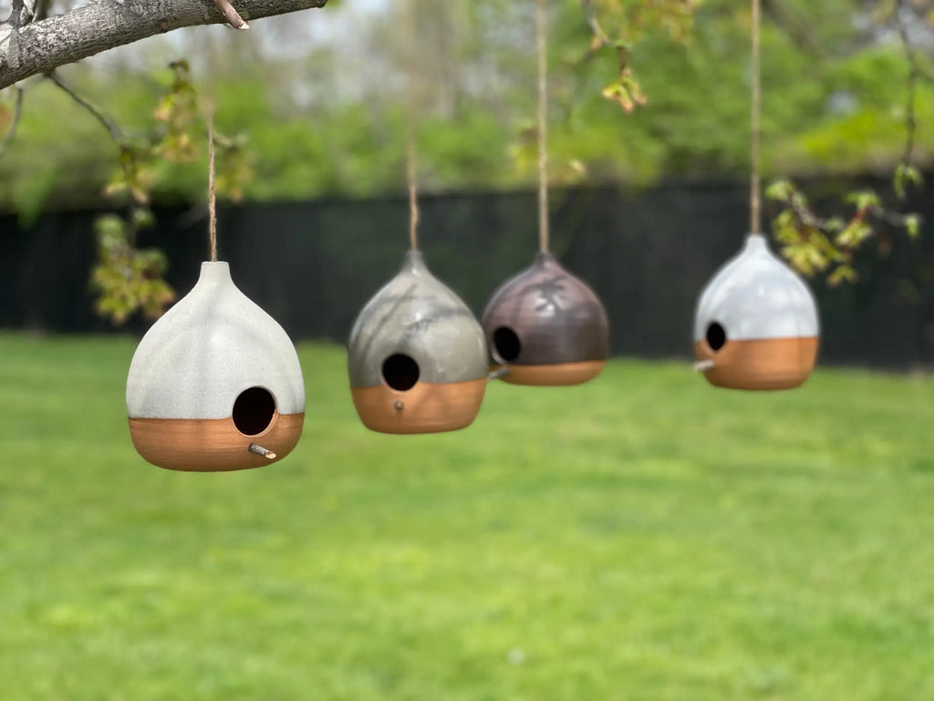 Minimalist Modern Ceramic Bird House | Handmade Pottery