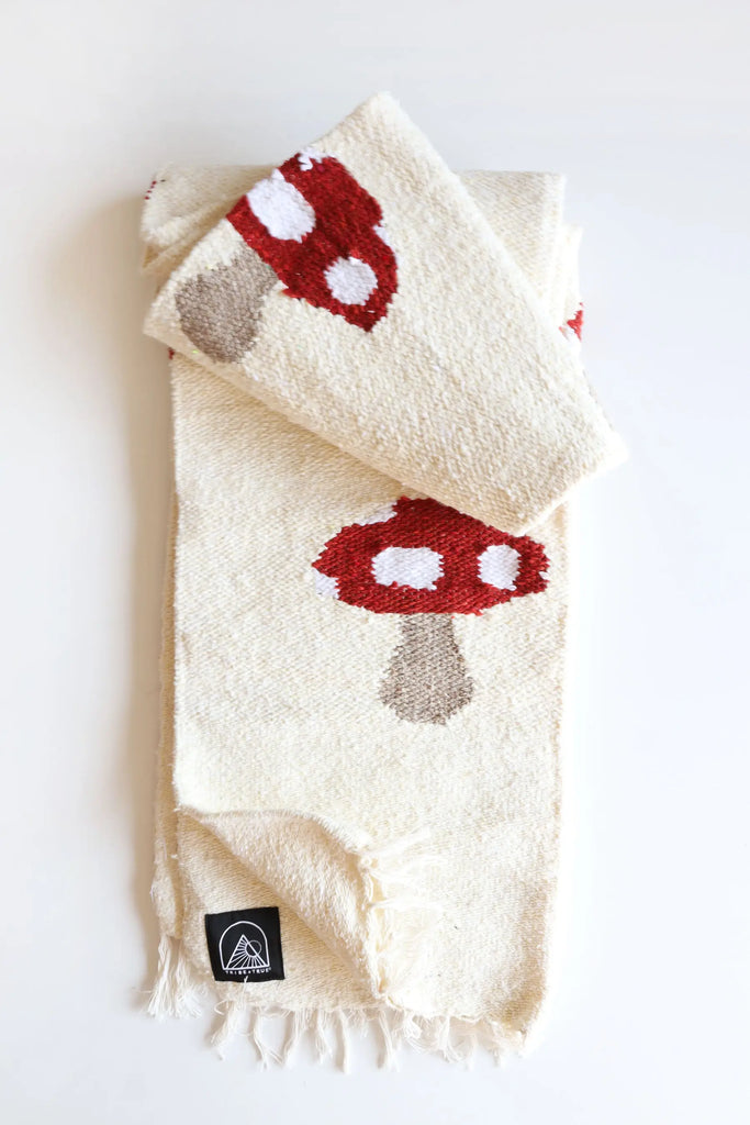 Mushroom Village // Handwoven Blanket