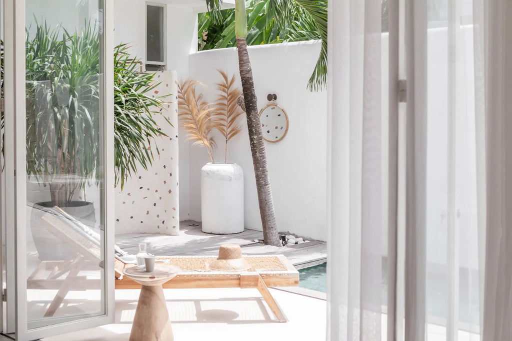 Modern Rattan Mirror