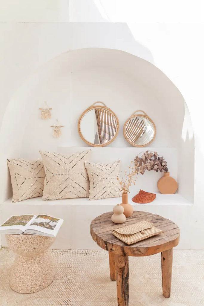 Modern Rattan Mirror