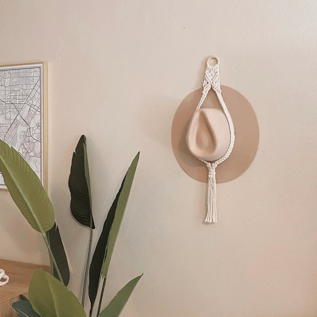 Single Macrame Hat Hanger