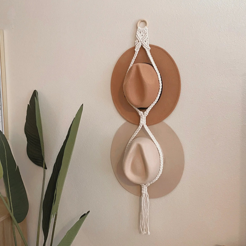 Double Macrame Hat Hanger
