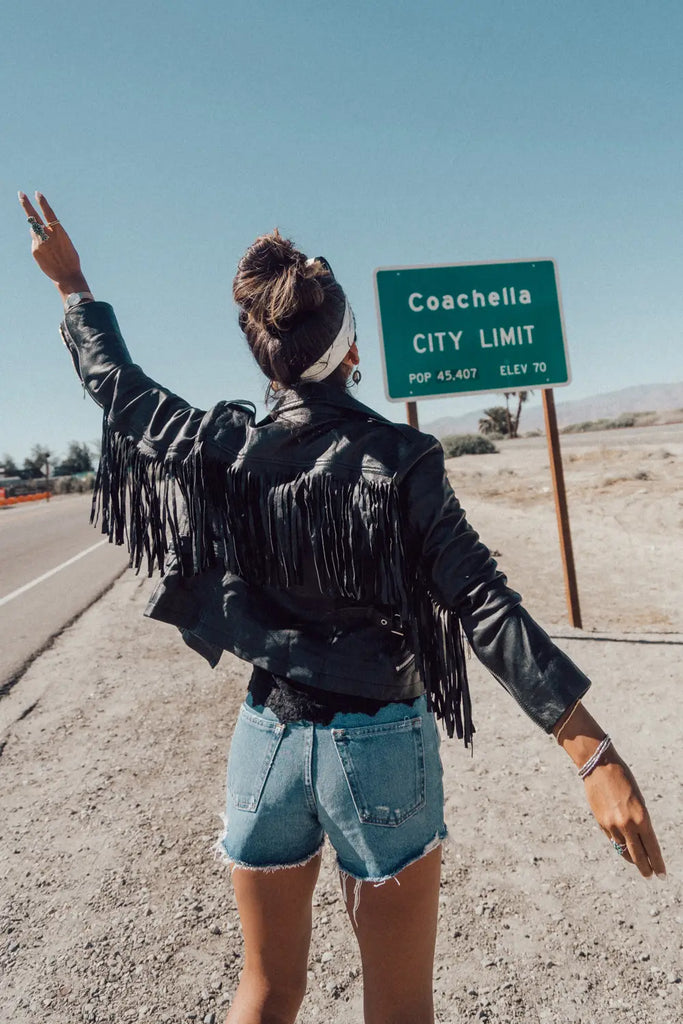 PRE-ORDER - BLACK SWAN TASSEL JACKET - ONYX