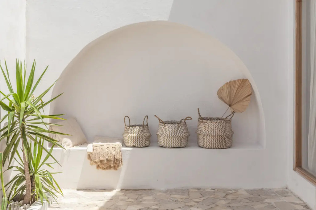 Tropika Home Basket in White