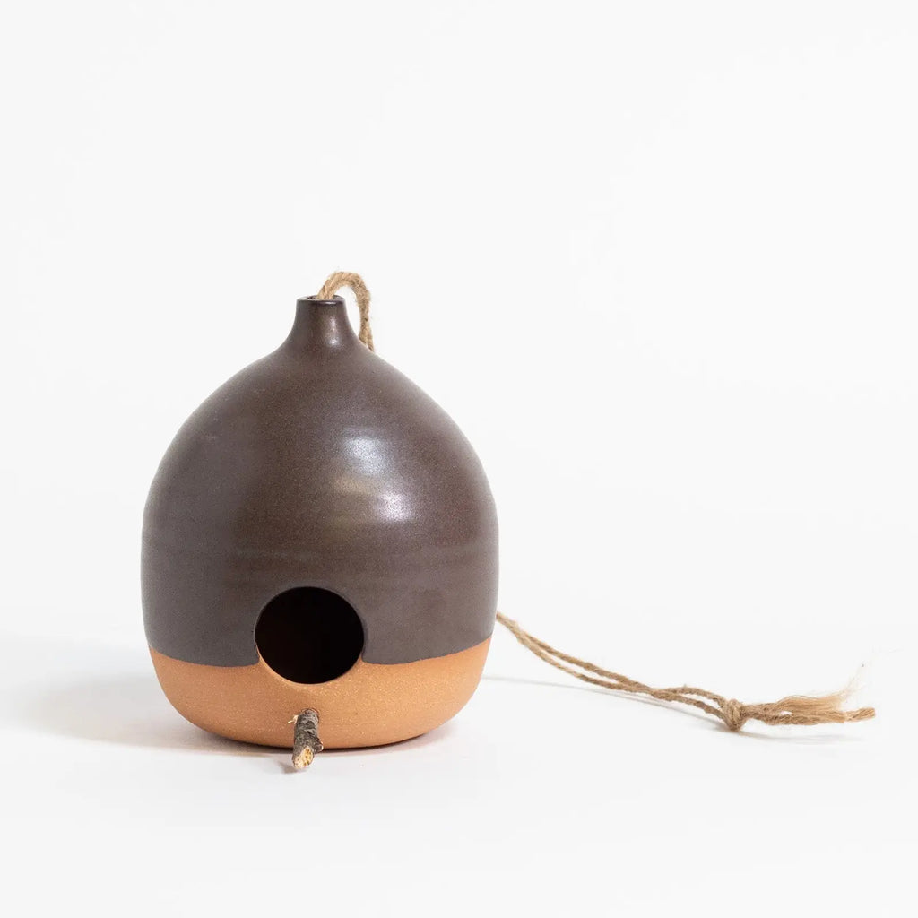 Minimalist Modern Ceramic Bird House | Handmade Pottery