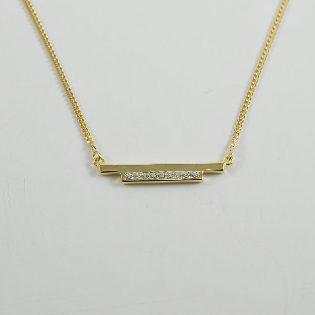 DBL Bar Necklace - YELLOW GOLD