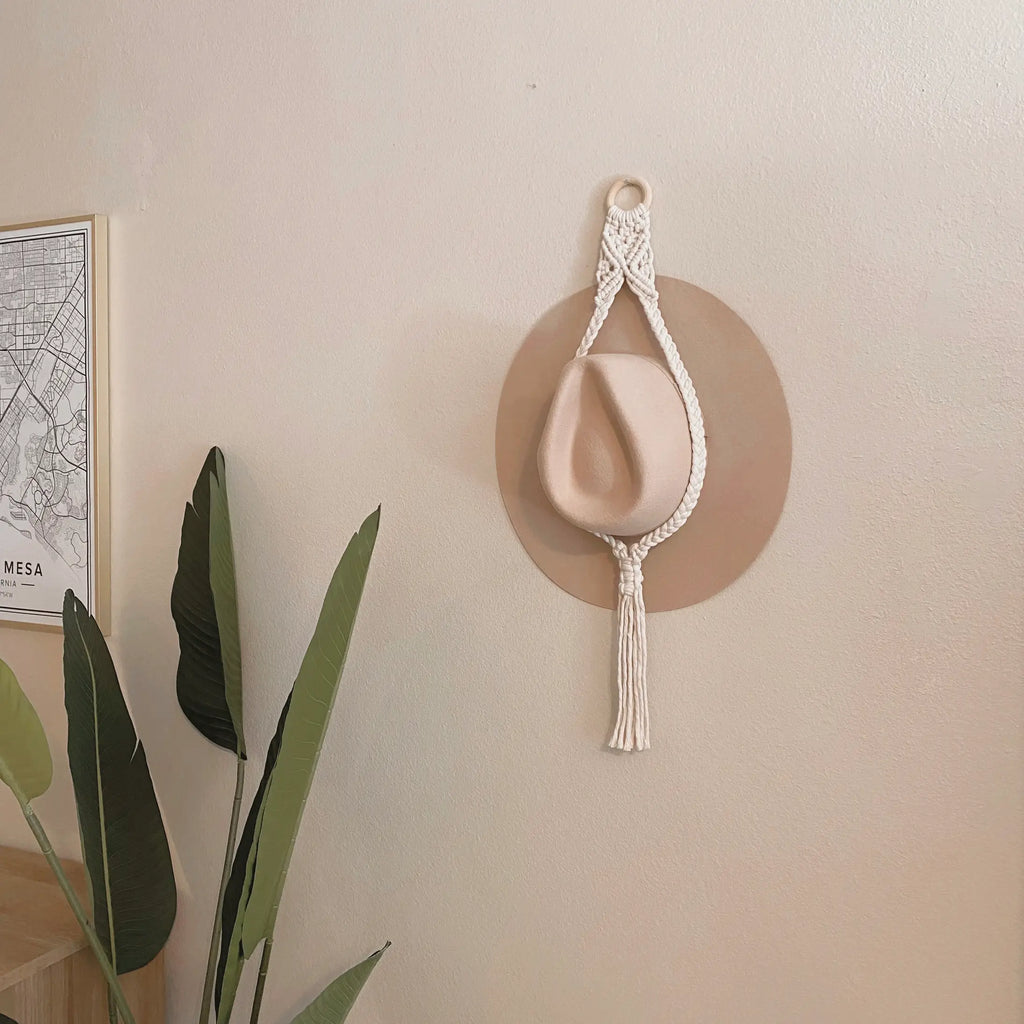 Single Macrame Hat Hanger