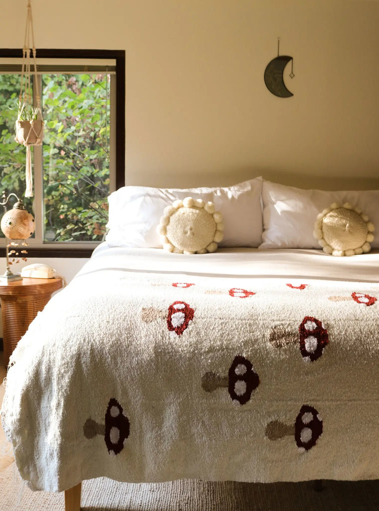 Mushroom Village // Handwoven Blanket