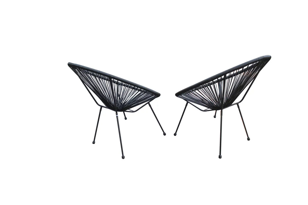 2 Pack Egg Shaped Papasan Acapulco Indoor / Outdoor Chair
