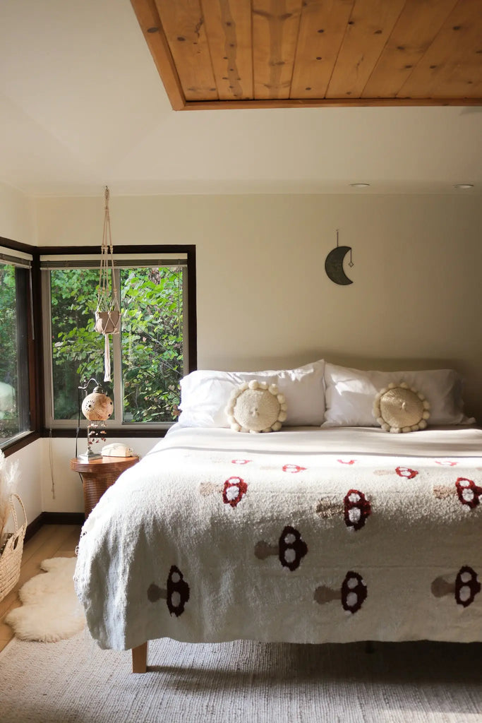 Mushroom Village // Handwoven Blanket