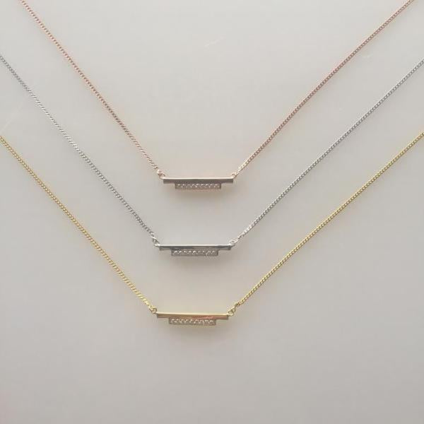 DBL Bar Necklace - SILVER