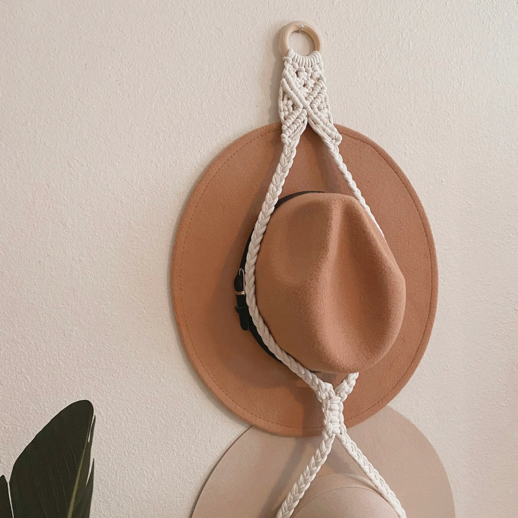 Double Macrame Hat Hanger