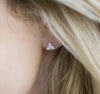 Tiny Triangle Studs - SILVER + CZ - ALDIA 
 - 2