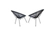 2 Pack Egg Shaped Papasan Acapulco Indoor / Outdoor Chair
