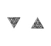 Tiny Triangle Studs - SILVER + CZ - ALDIA 
 - 1